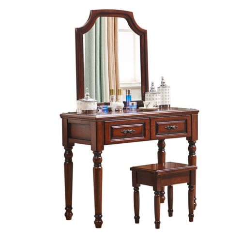 Dressing Table Set with Mirror & Stool - Bedroom furniture - QONKA HOME