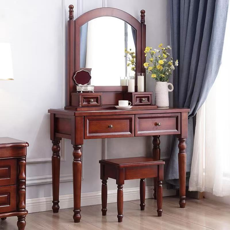 Solid Wood Dressing Table Set - Bedroom furniture - QONKA HOME