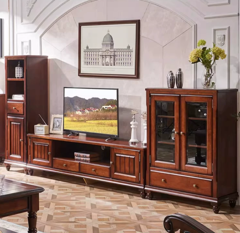 Classic Solid Wood TV Cabinet - Living room furniture - QONKA HOME