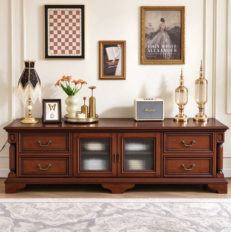 Solid Wood TV Media Console