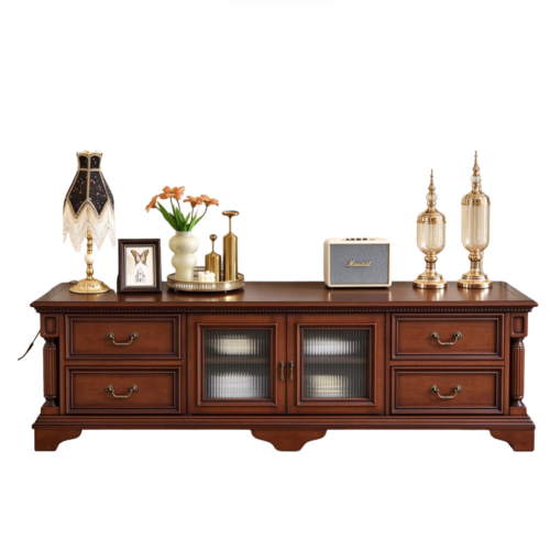 Solid Wood TV Media Console - Living room furniture - QONKA HOME