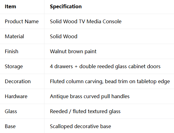 Solid Wood TV Media Console