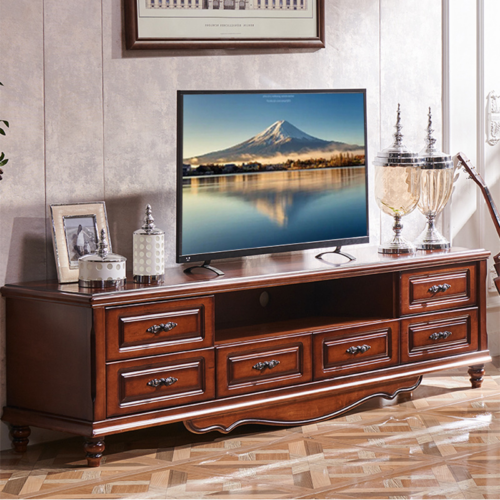 Vintage Wooden Media Cabinet - Living room furniture - QONKA HOME
