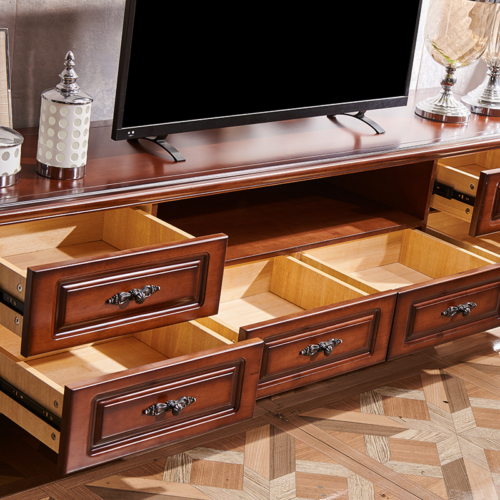 Vintage Wooden Media Cabinet - Living room furniture - QONKA HOME