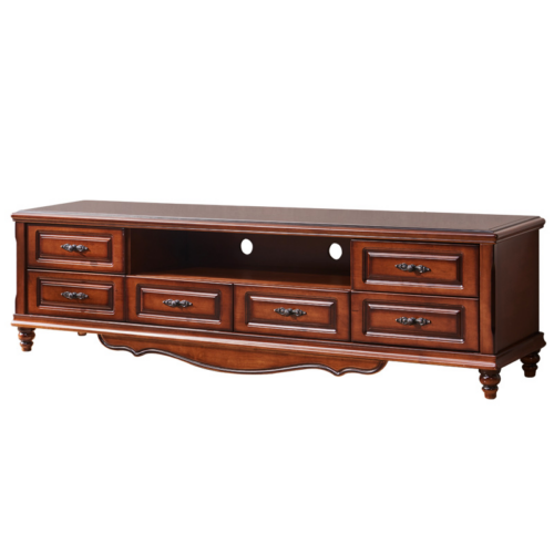 Vintage Wooden Media Cabinet - Living room furniture - QONKA HOME