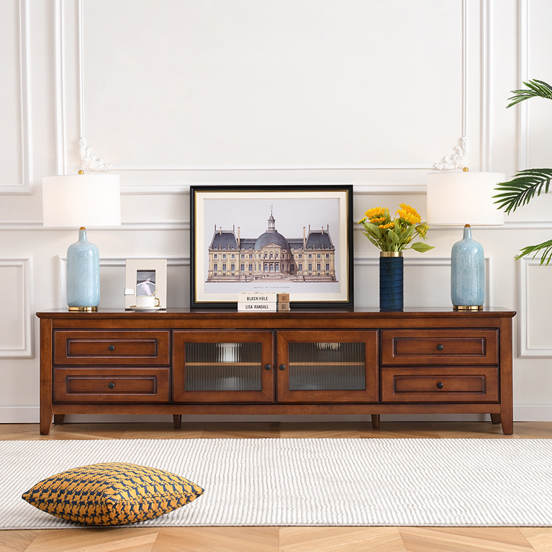 Elegant Classic Solid Wood TV Cabinet