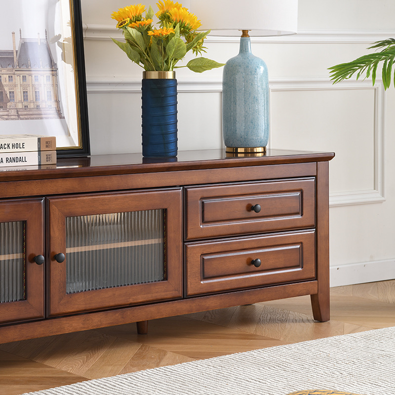 Elegant Classic Solid Wood TV Cabinet