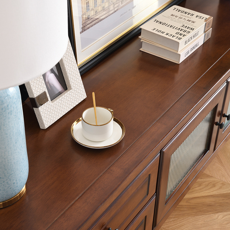 Elegant Classic Solid Wood TV Cabinet