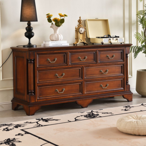Elegant Traditional Wooden Dresser Cabinet - Sideboard - QONKA HOME