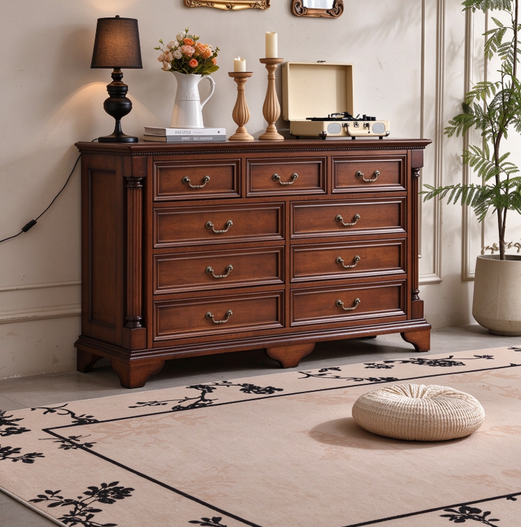 Elegant Traditional Wooden Dresser Cabinet - Sideboard - QONKA HOME