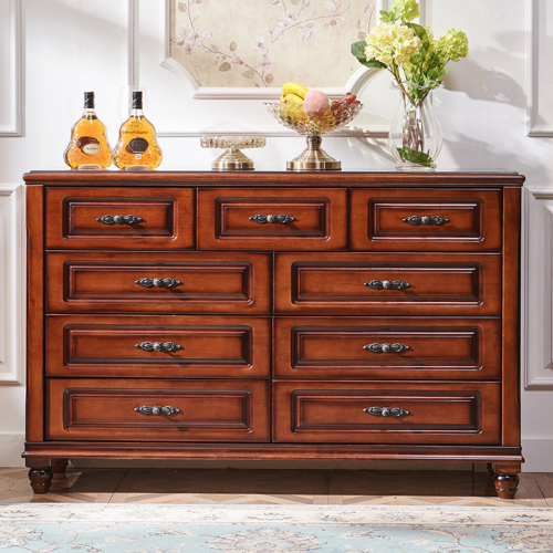 Traditional Solid Wood 7 Drawer Dresser - Sideboard - QONKA HOME