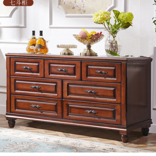 Traditional Solid Wood 7 Drawer Dresser - Sideboard - QONKA HOME