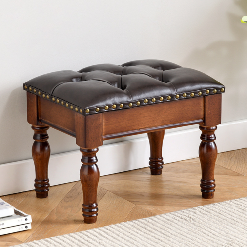 Classic Solid Wood Shoe Bench - Living room furniture - QONKA HOME