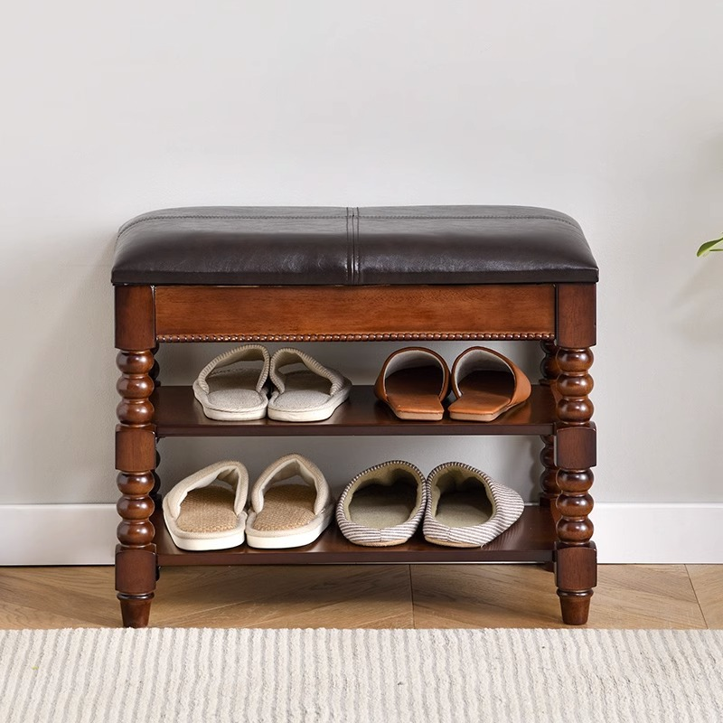 Classic Solid Wood Shoe Bench