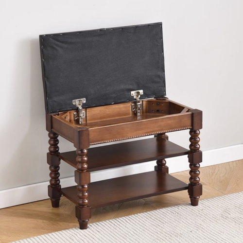 Classic Solid Wood Shoe Bench - Living room furniture - QONKA HOME