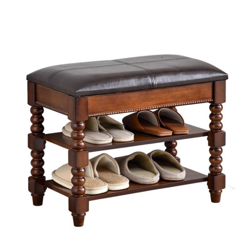 Classic Solid Wood Shoe Bench - Living room furniture - QONKA HOME