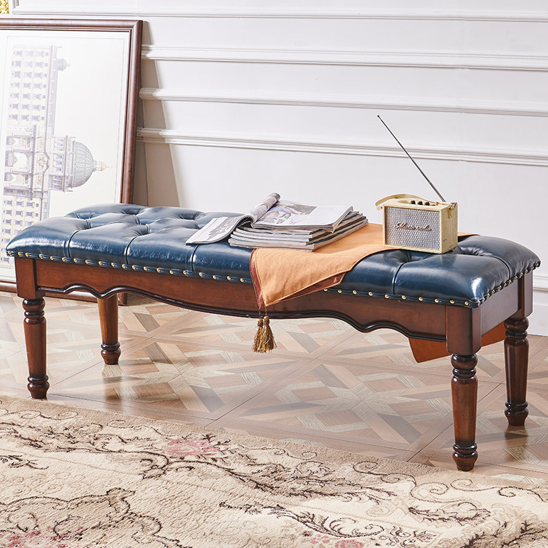 Solid Wood Bed End Bench