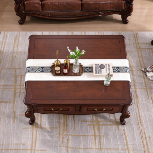 Square Solid Wood Coffee Table - Living room furniture - QONKA HOME