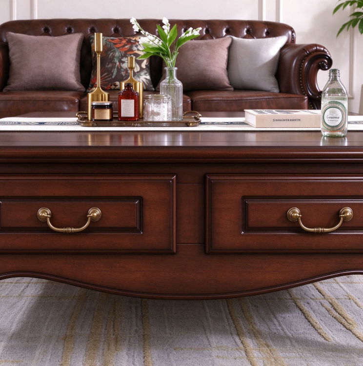 Square Solid Wood Coffee Table