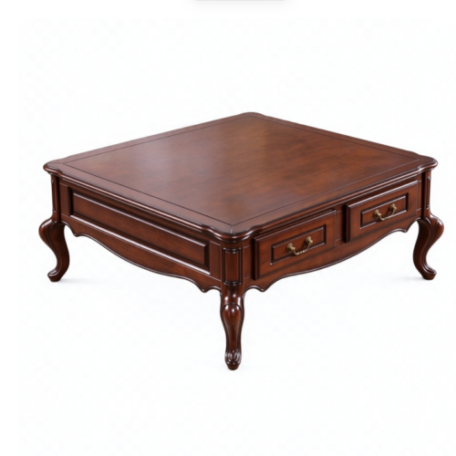 Square Solid Wood Coffee Table - Living room furniture - QONKA HOME