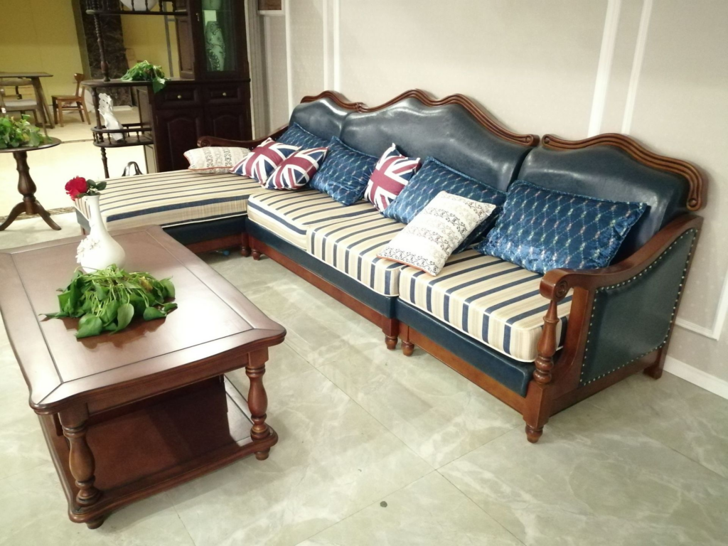 American L-Shaped Sectional Sofa - Living room furniture - QONKA HOME