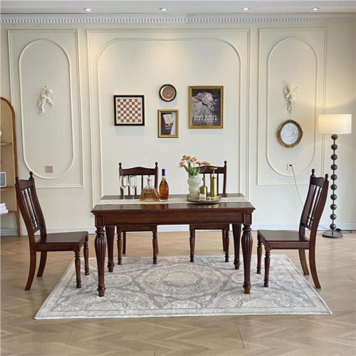 Solid Wood Dining Table Set - Restaurant furniture - QONKA HOME