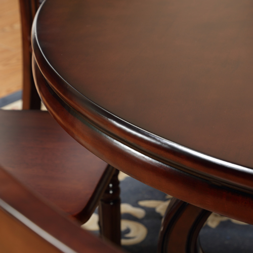 Round Solid Wood Dining Table - Dining table - QONKA HOME