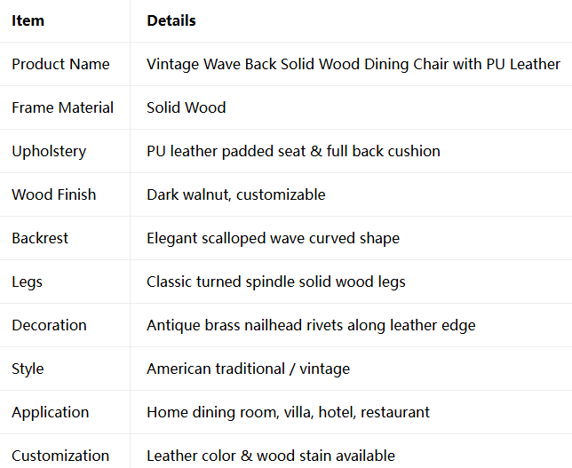 Traditional Wood Dining Chair