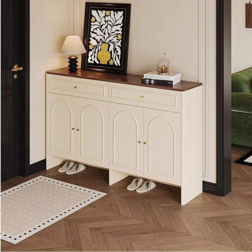 Classic Cream White Entry Cabinet - Living room furniture - QONKA HOME