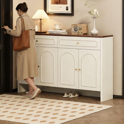 Classic Cream White Entry Cabinet - Living room furniture - QONKA HOME