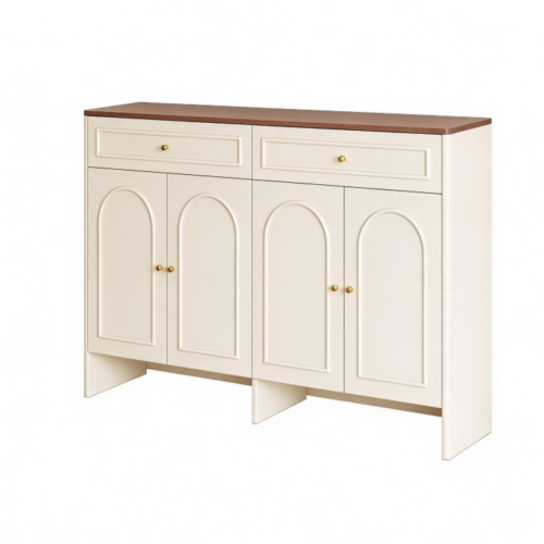Classic Cream White Entry Cabinet - Living room furniture - QONKA HOME