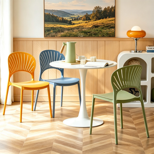 Modern PP Plastic Dining Chair - Plastic dining chair - QONKA HOME