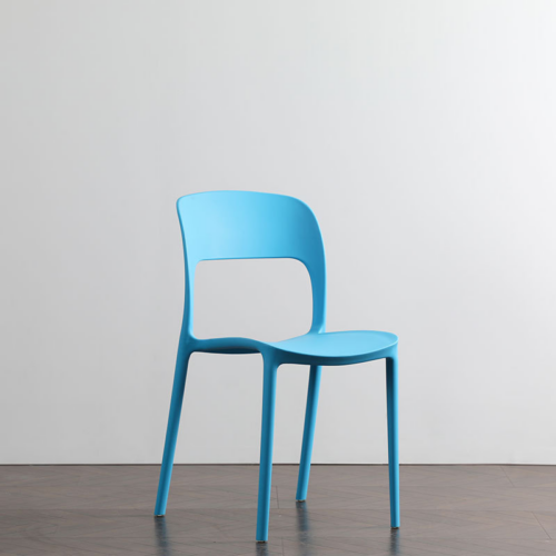 Modern Cutout-Back PP Plastic Dining Chair - Dining chair - QONKA HOME