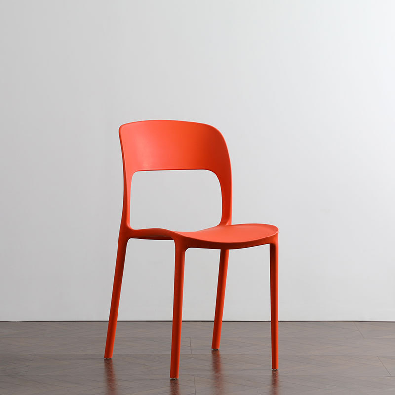 Modern Cutout-Back PP Plastic Dining Chair