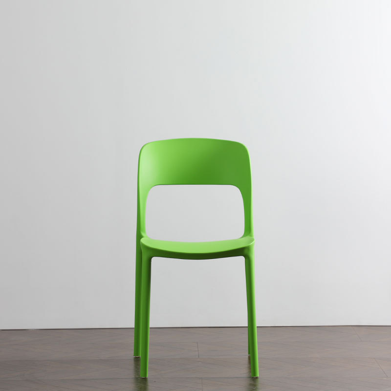 Modern Cutout-Back PP Plastic Dining Chair