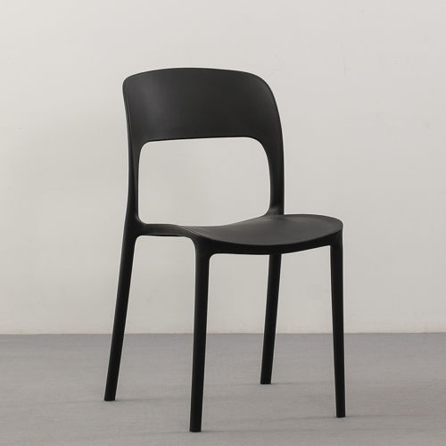Modern Cutout-Back PP Plastic Dining Chair - Dining chair - QONKA HOME