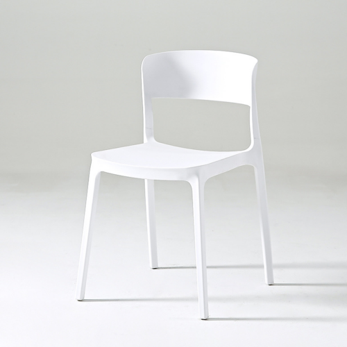 Low-Back Cutout Plastic Chair - Dining chair - QONKA HOME