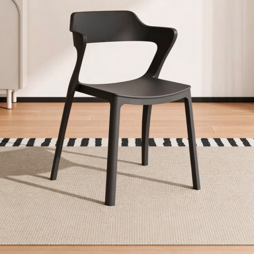Sculpted Wing-Back Armchair - Plastic dining chair - QONKA HOME