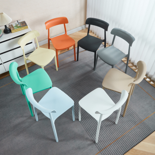 Stackable Side Chair - Plastic dining chair - QONKA HOME