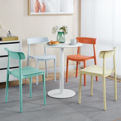 Stackable Side Chair - Plastic dining chair - QONKA HOME