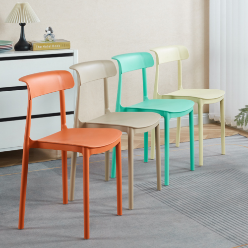 Stackable Side Chair - Plastic dining chair - QONKA HOME