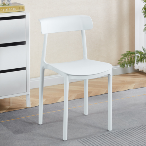 Stackable Side Chair - Plastic dining chair - QONKA HOME