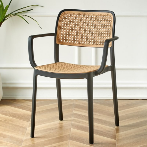 Modern Wicker Look Side Chair - Dining chair - QONKA HOME