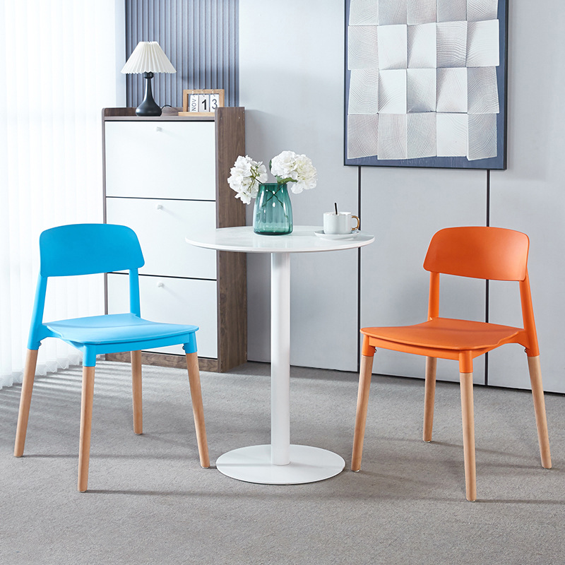 Nordic Dining Chair with Beech Wood Legs - Dining chair - QONKA HOME