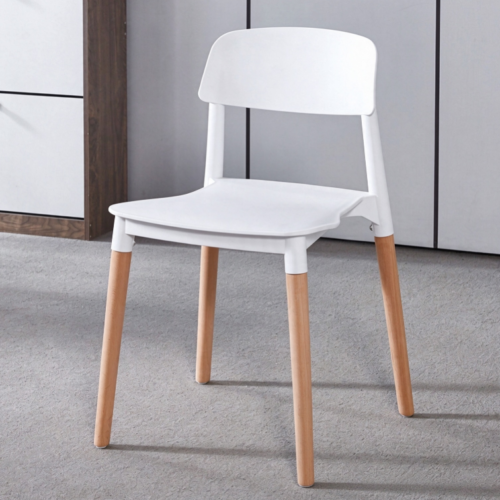 Nordic Dining Chair with Beech Wood Legs - Dining chair - QONKA HOME