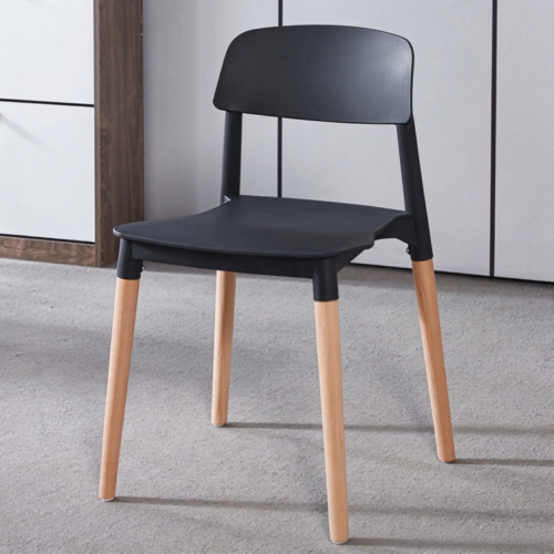 Nordic Dining Chair with Beech Wood Legs - Dining chair - QONKA HOME