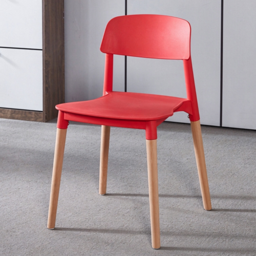 Nordic Dining Chair with Beech Wood Legs - Dining chair - QONKA HOME