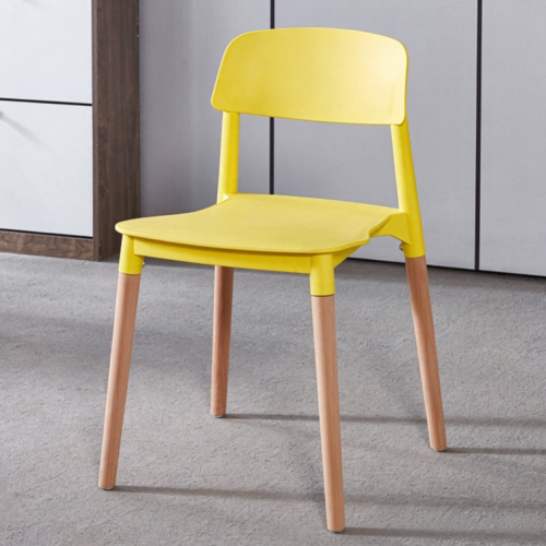 Nordic Dining Chair with Beech Wood Legs - Dining chair - QONKA HOME