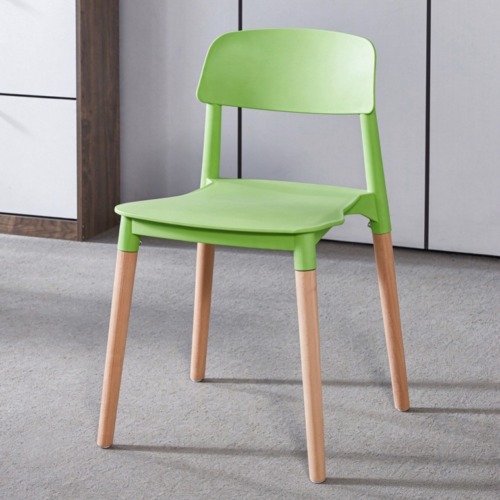 Nordic Dining Chair with Beech Wood Legs - Dining chair - QONKA HOME