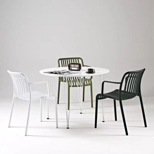 Slatted Plastic Dining Chair - Dining chair - QONKA HOME